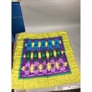 Florio 100% Silk Multicolored Silk Scarf - 30x30”